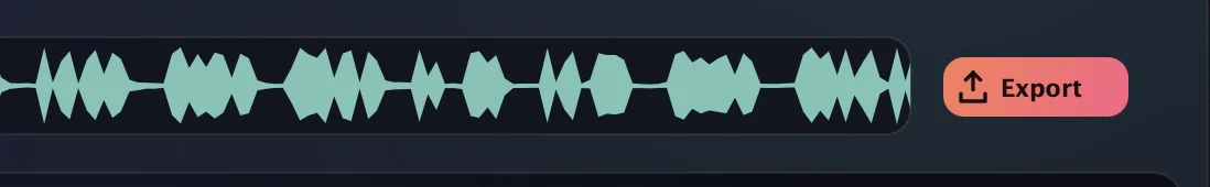 The transport strip with the Export button